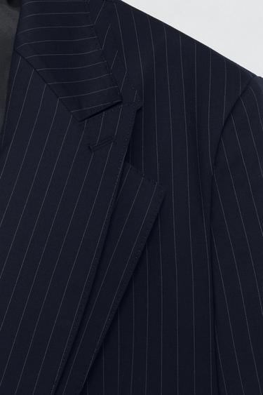 SOSHIOTSUKI X ZARA PINSTRIPE SUIT BLAZER - Navy blue by Zara - Image 4