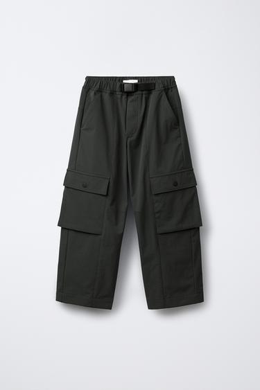 CARGOHOSE AUS FUNKTIONSSTOFF - Dunkles Khaki von Zara - Bild 0