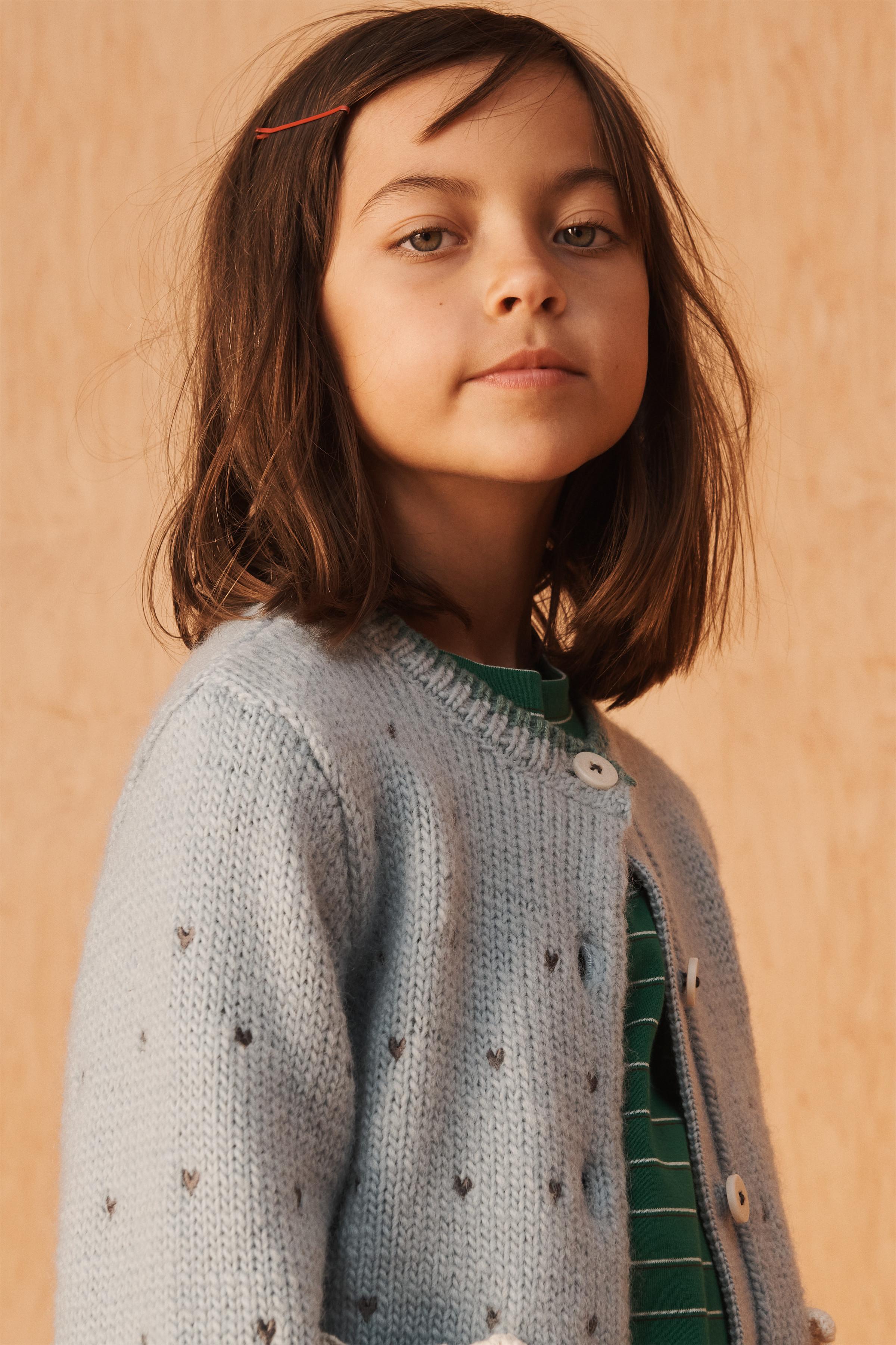 100% WOOL EMBROIDERED HEARTS LIMITED EDITION CARDIGAN