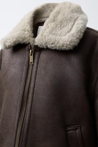 DOUBLE-FACED JACKET - Brown by Zara - Image 4