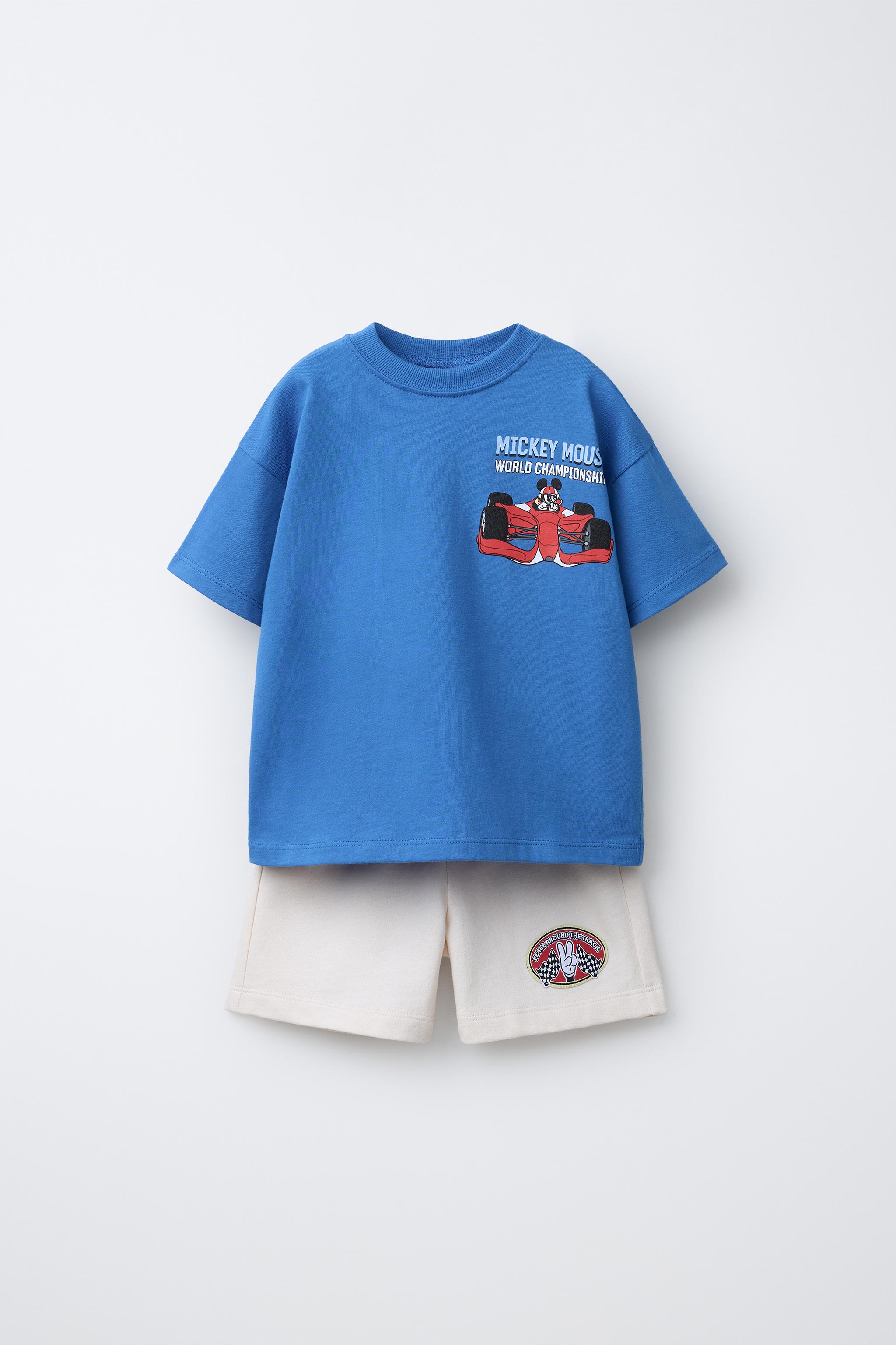 MICKEY MOUSE © DISNEY T-SHIRT & BERMUDA JOGGING SET - Ecru | ZARA