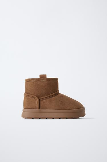 BOTA DE CANO BAIXO - Marrom da Zara