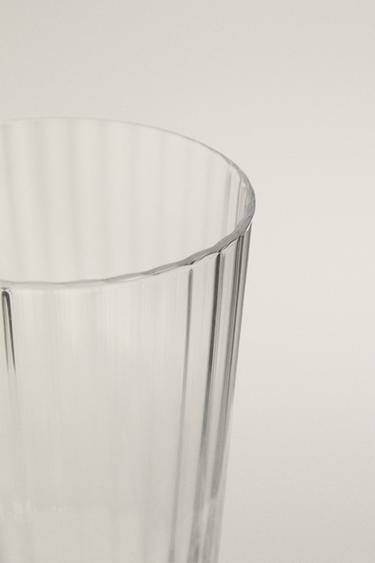 VERRE À SODA RECYCLABLE LIGNES - Transparent de Zara - Image 3