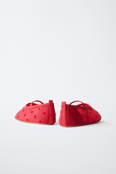 BALLERINES CŒURS - Rouge de Zara - Image 4