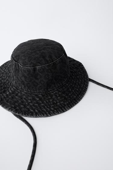 BOB BUCKET EN DENIM ANIMAL PRINT - Noir de Zara - Image 2