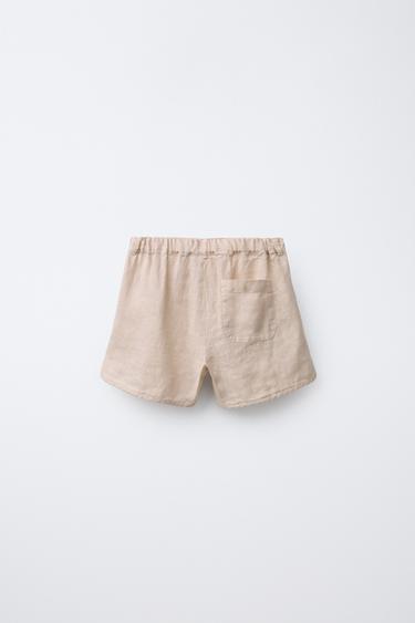 BERMUDA 100 % LIN - Beige clair de Zara - Image 1