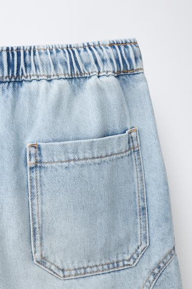 BERMUDA EN JEAN BARREL - Bleu moyen de Zara - Image 3
