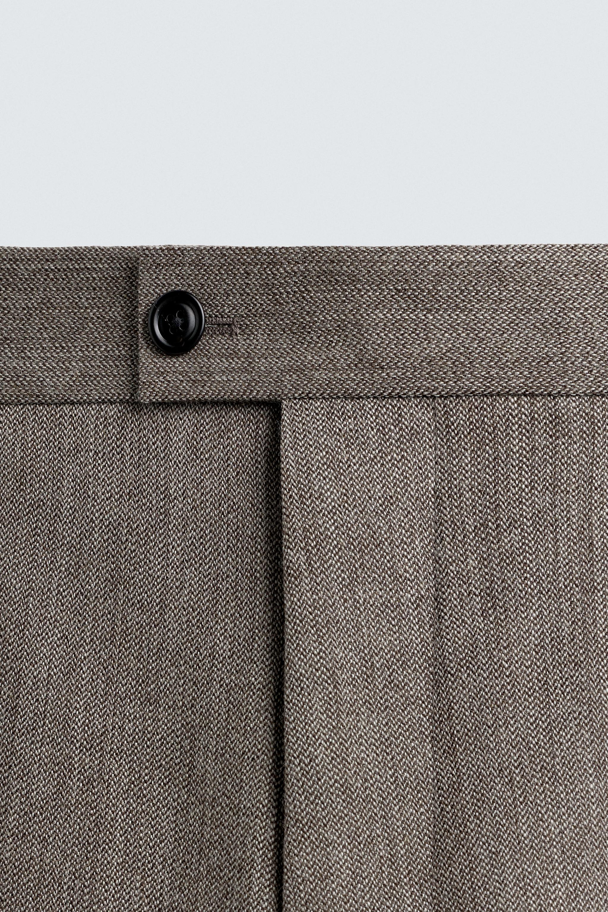 100% WOOL SUIT PANTS