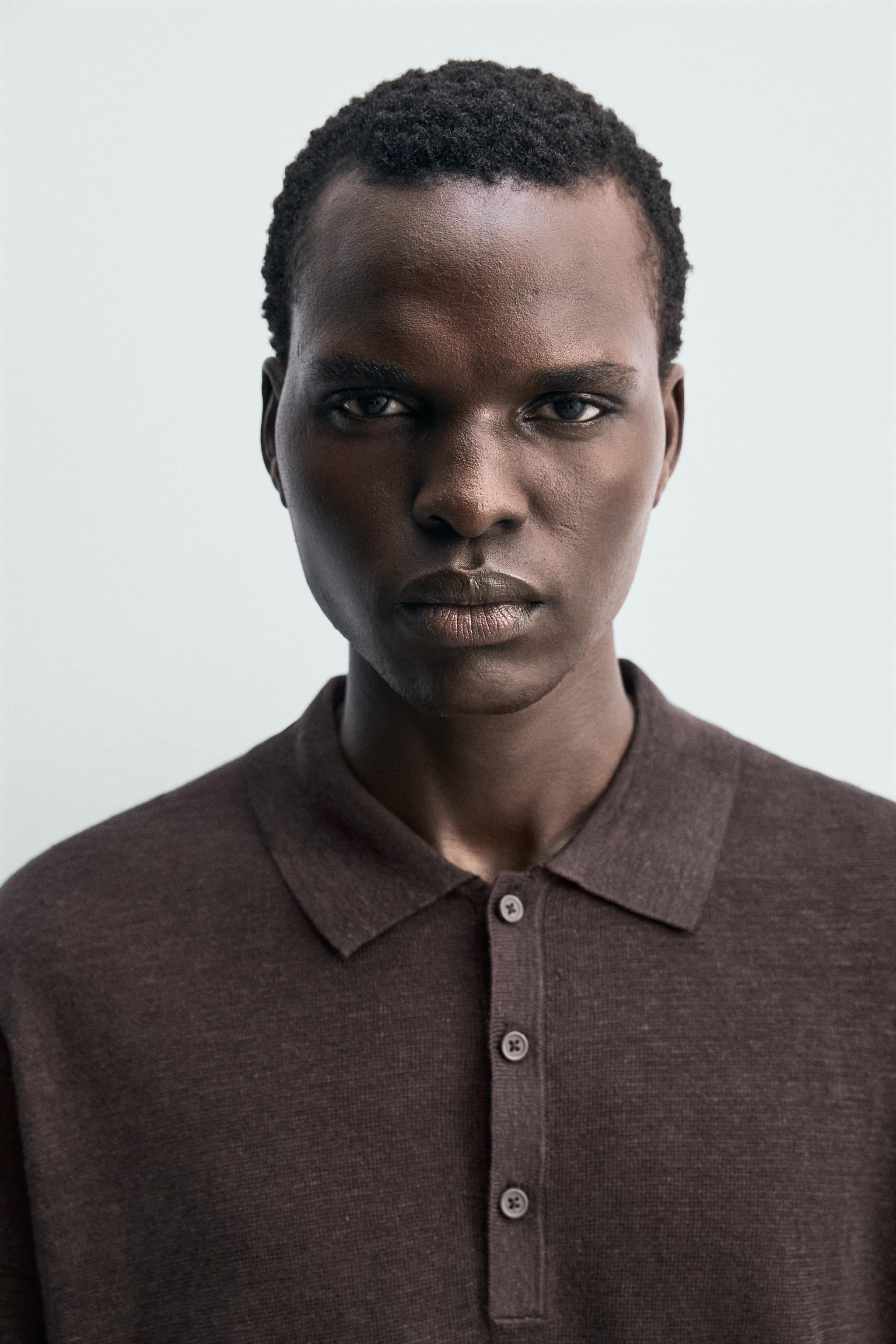 100% LINEN KNIT POLO SHIRT