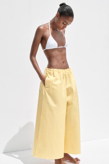 PANTALON JUPE-CULOTTE - Jaune de Zara - Image 2