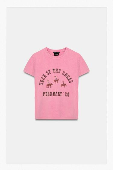 LOTTIE RAE PRINT T-SHIRT - Pink by Zara