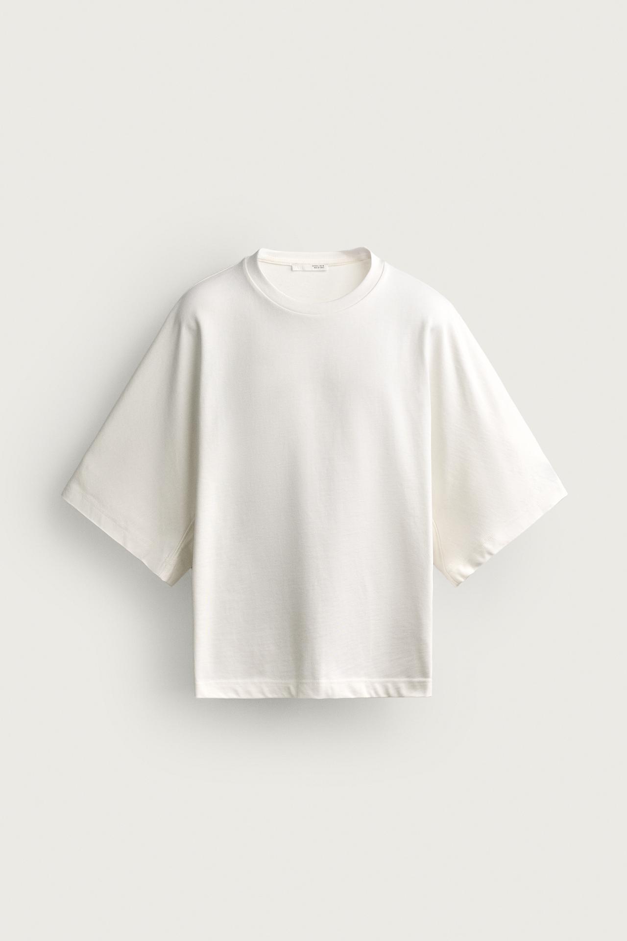 BATWING SLEEVE RELAXED FIT T-SHIRT — White