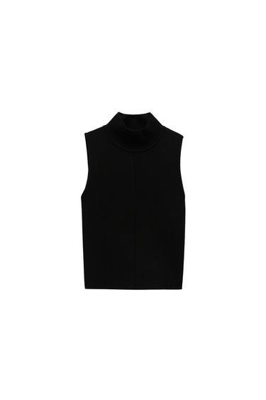 SLEEVELESS KNIT TOP