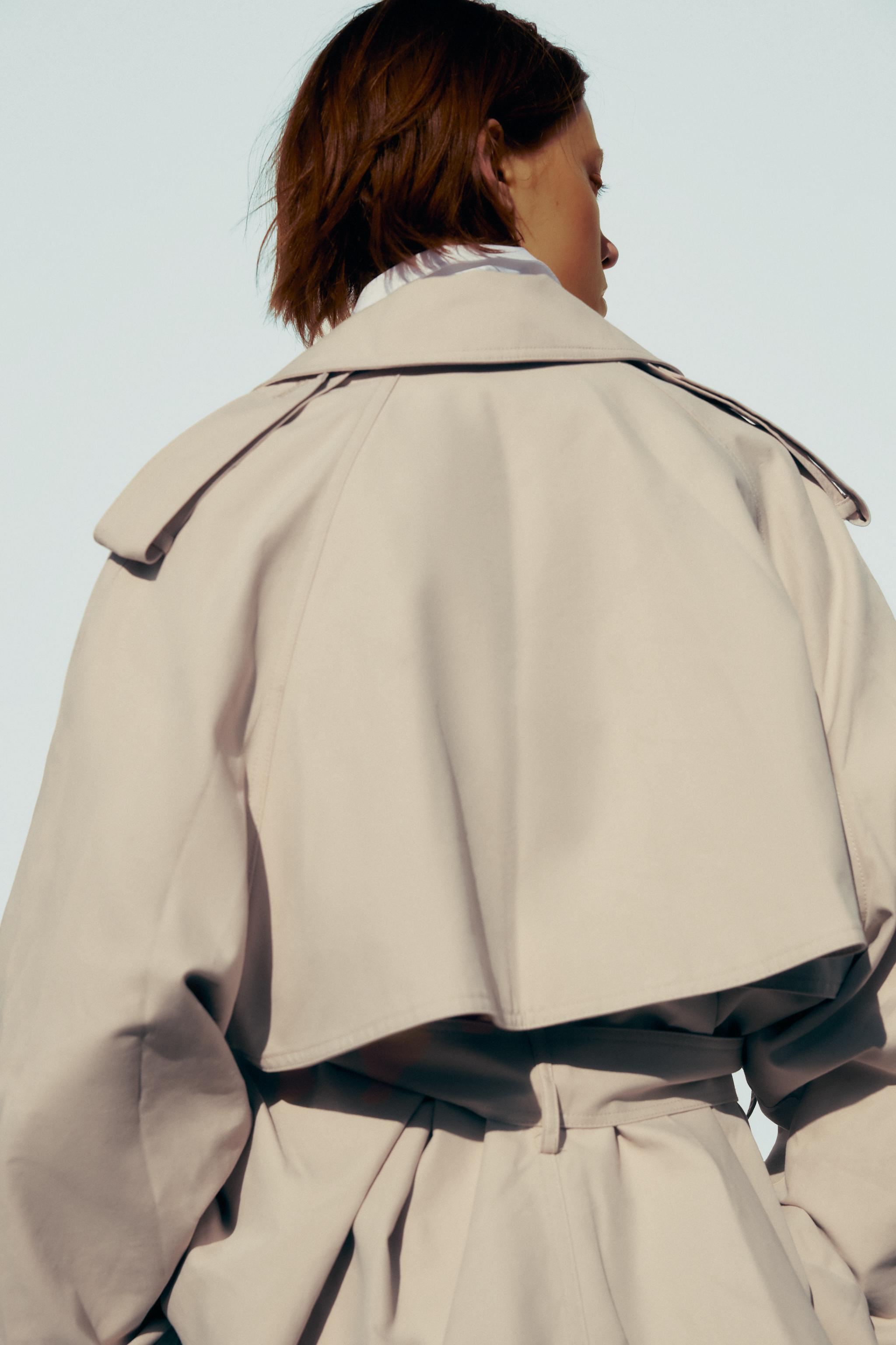 SHORT BELTED TRENCH COAT - taupe brown | ZARA United States
