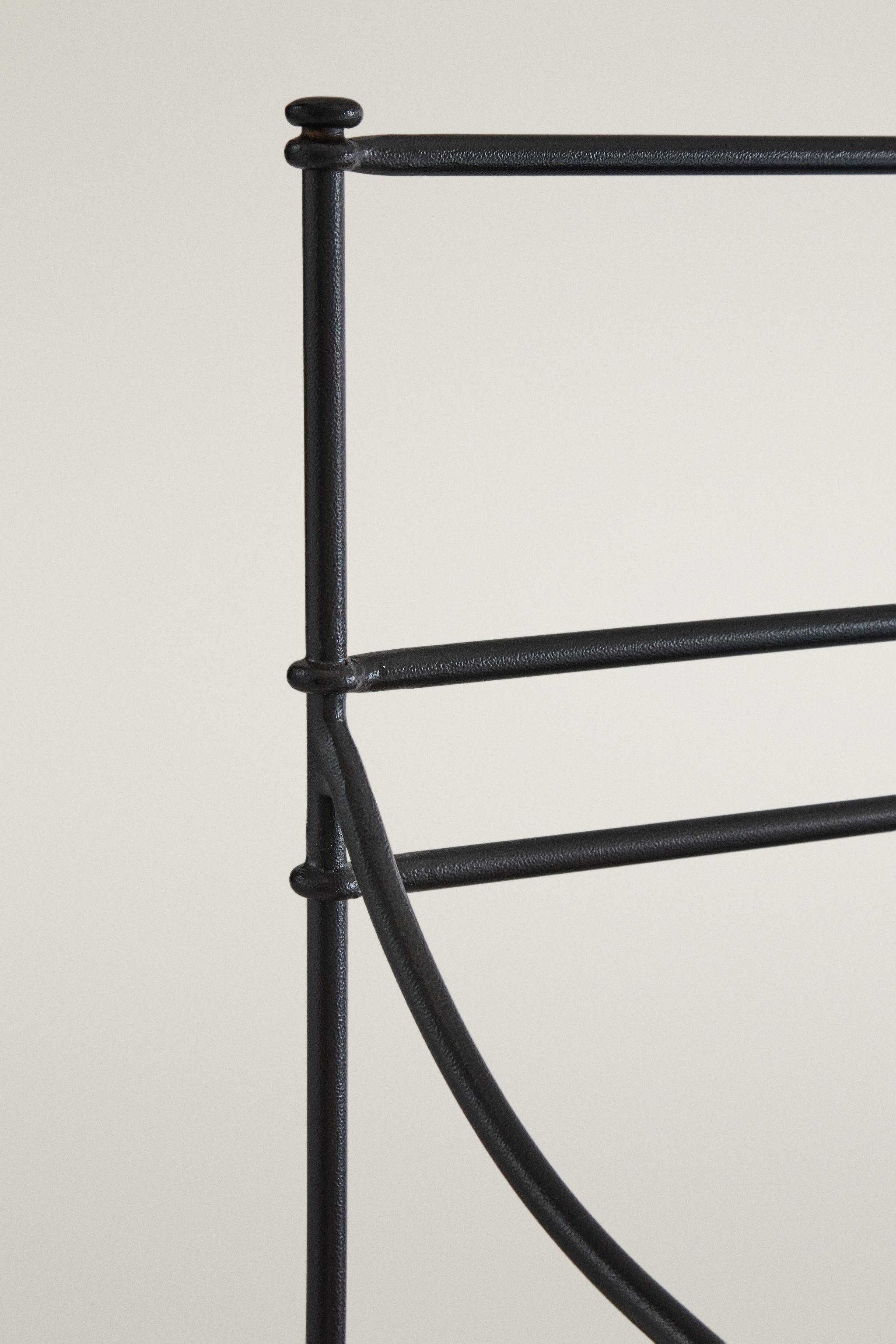 OUTDOOR WROUGHT IRON DOUBLE BENCH