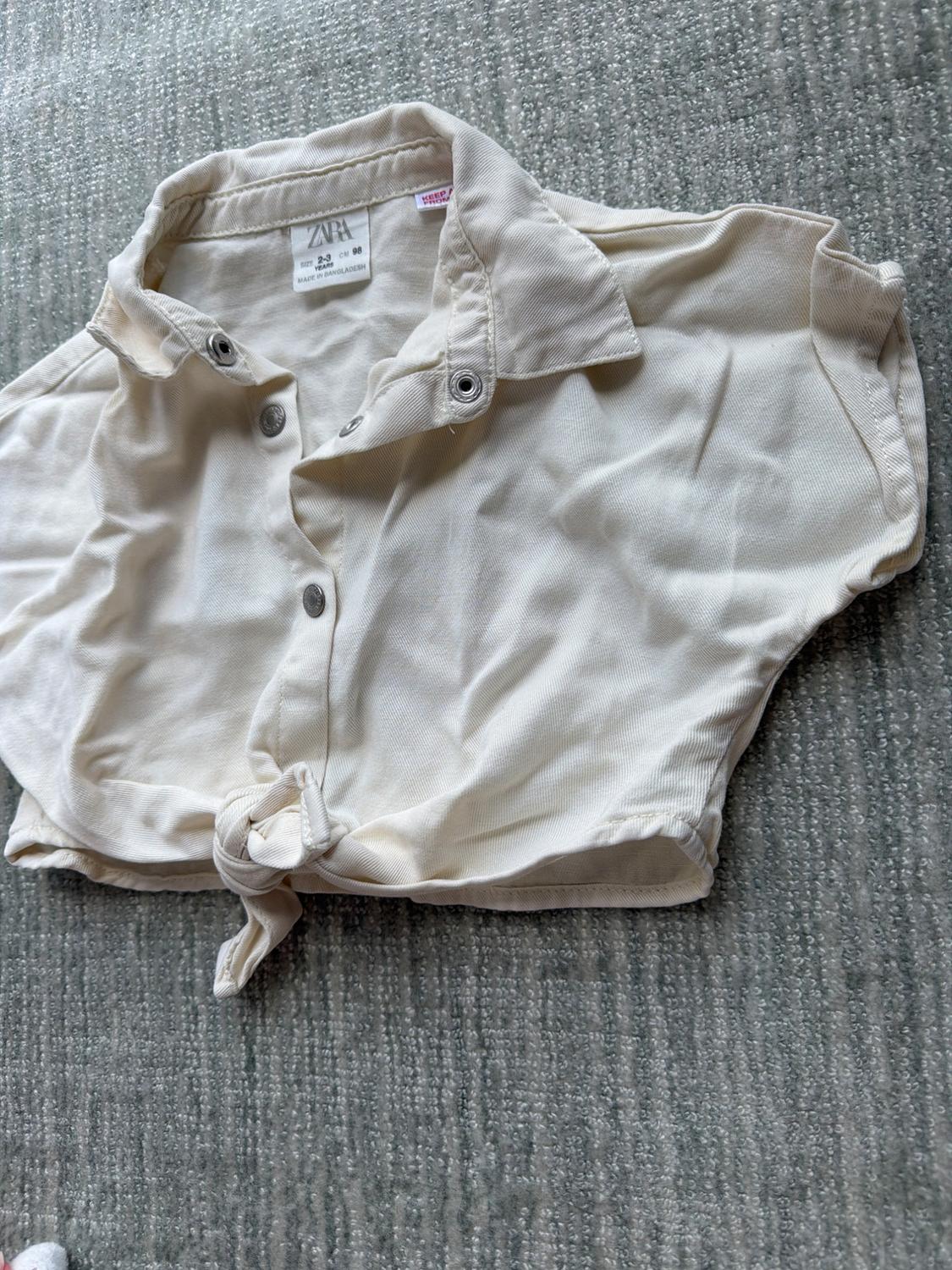 ECRU TIE BLOUSE - Image 3