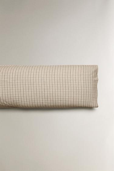 CHECK FLANNEL PILLOWCASE - Ecru by Zara - Image 4