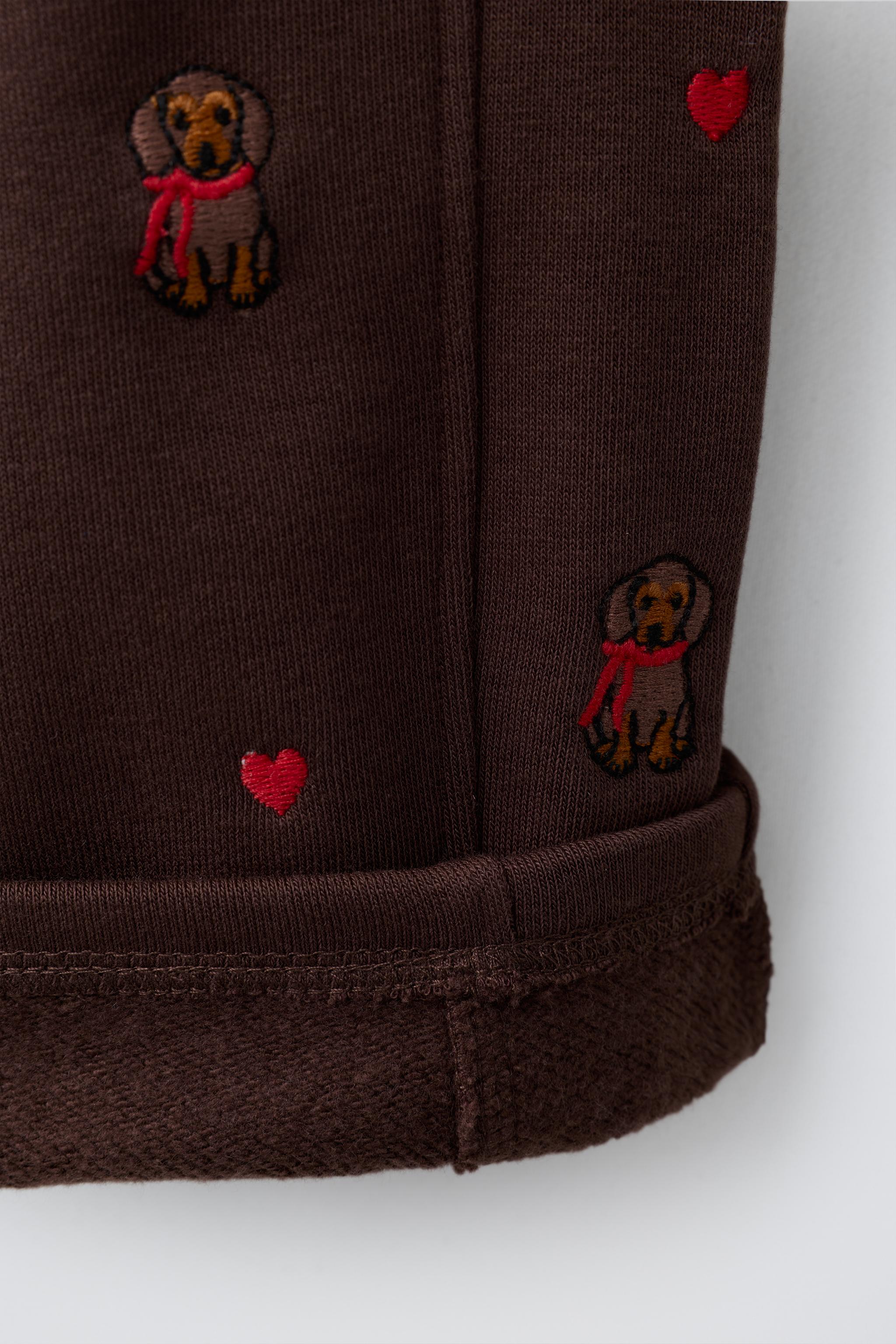 PANTALON EN MOLLETON WIDE LEG CHIOTS
