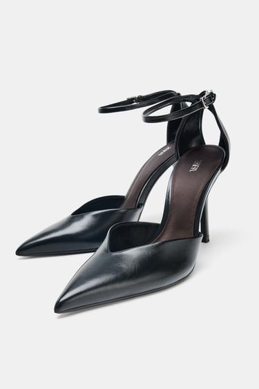 ANKLE STRAP HIGH-HEEL SHOES - Black by Zara - Image 1