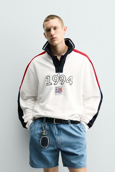 SWEAT COL ZIPPÉ USA 94 FIFA WORLD CUP™ FIFA CLASSICS - Blanc cassé de Zara - Image 1
