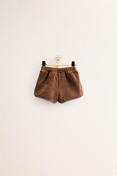 ZARA TIMELESS - SHORT EFFET ÉPONGE - Chocolat de Zara - Image 1