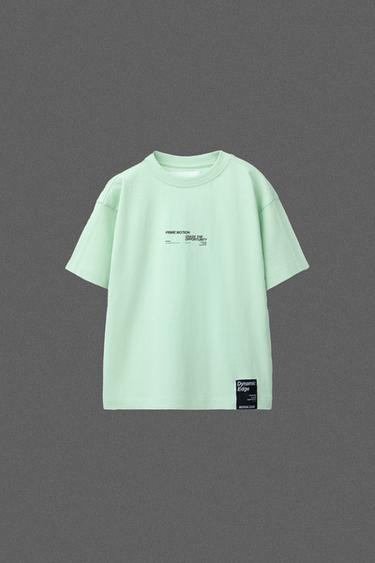SPORTY T-SHIRT WITH SLOGAN LABEL - Mint by Zara - Image 4
