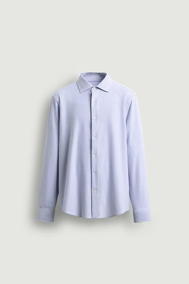 قميص REGULAR FIT - أزرق / أبيض by Zara
