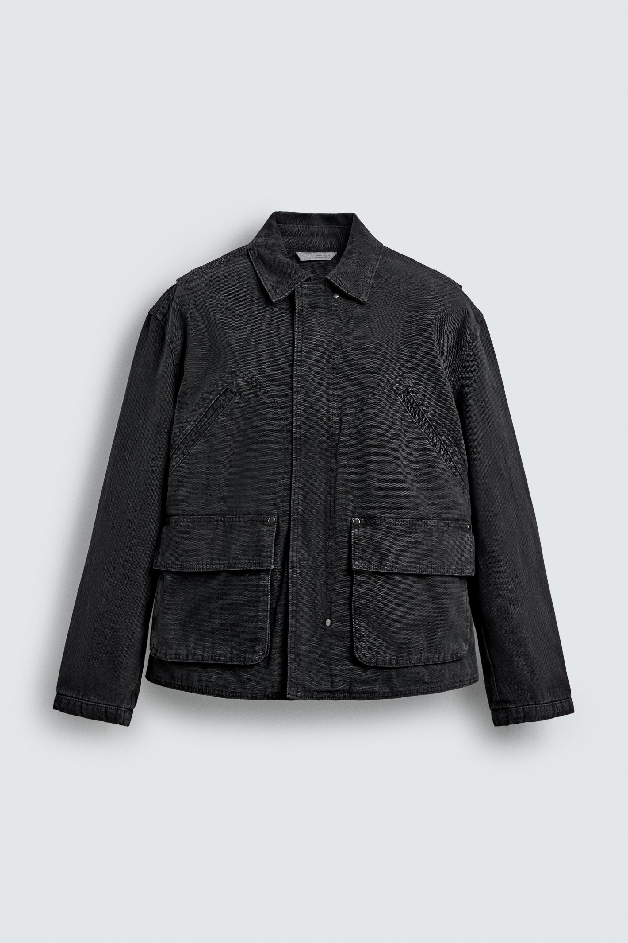 BLOUSON RELAXED FIT EFFET DÉLAVÉ À POCHES