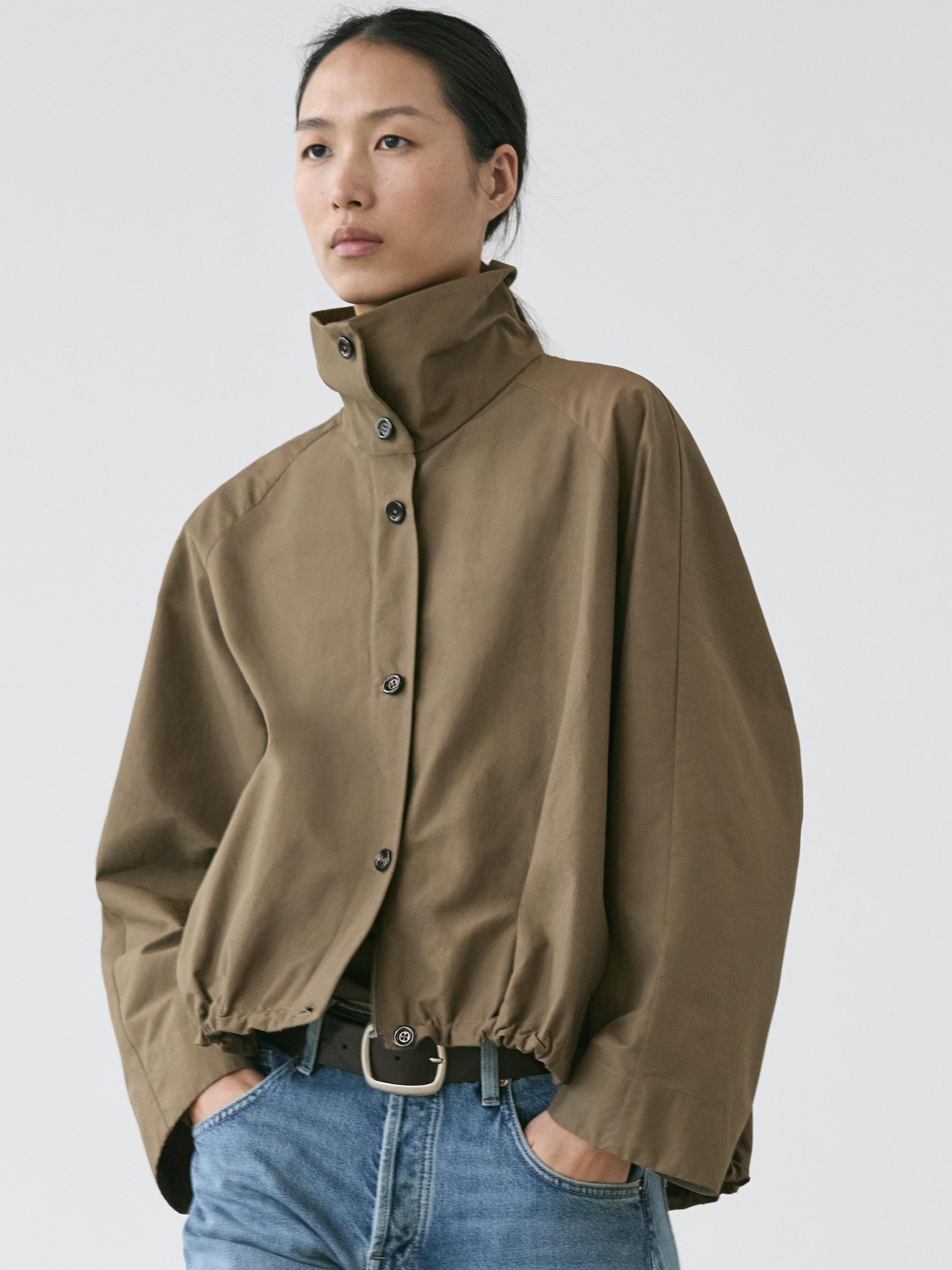 High neck bomber jacket