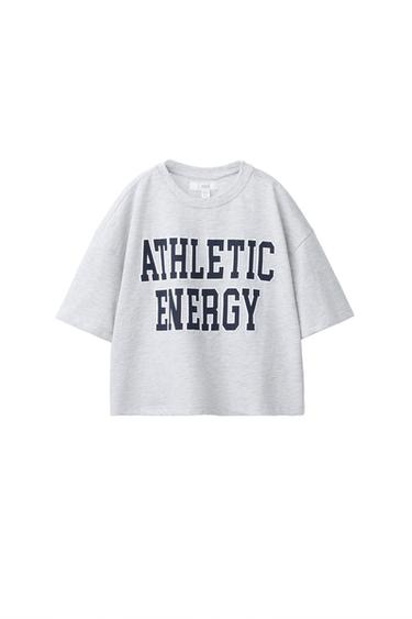 CAMISETA VARSITY TEXTO - Gris vigoré de Zara