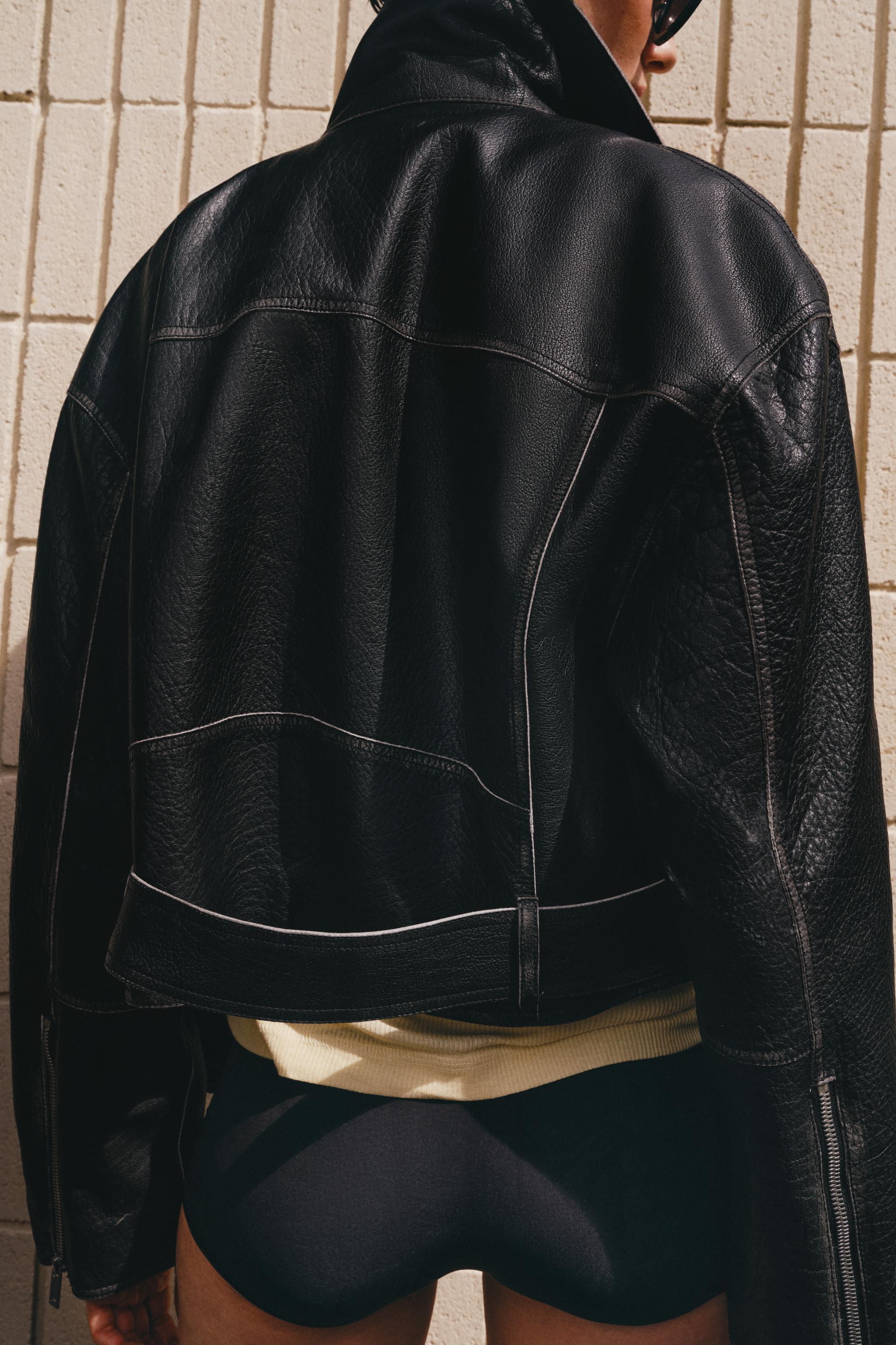 ZW COLLECTION LIMITED EDITION DERİ BIKER CEKET - Görsel 3