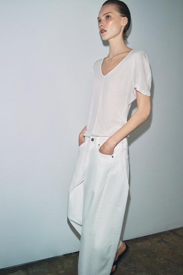 JEAN ZW COLLECTION ANKLE RELAXED TAILLE NORMALE - Blanc de Zara - Image 3