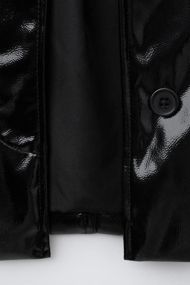BLOUSON EN MATIÈRE SYNTHÈTIQUE - Noir de Zara - Image 7