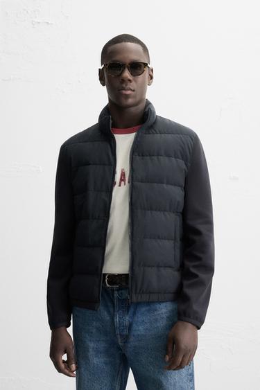 ОДНОТОННАЯ СТЕГАНАЯ КУРТКА — МОРСКОЙ СИНИЙ от Zara