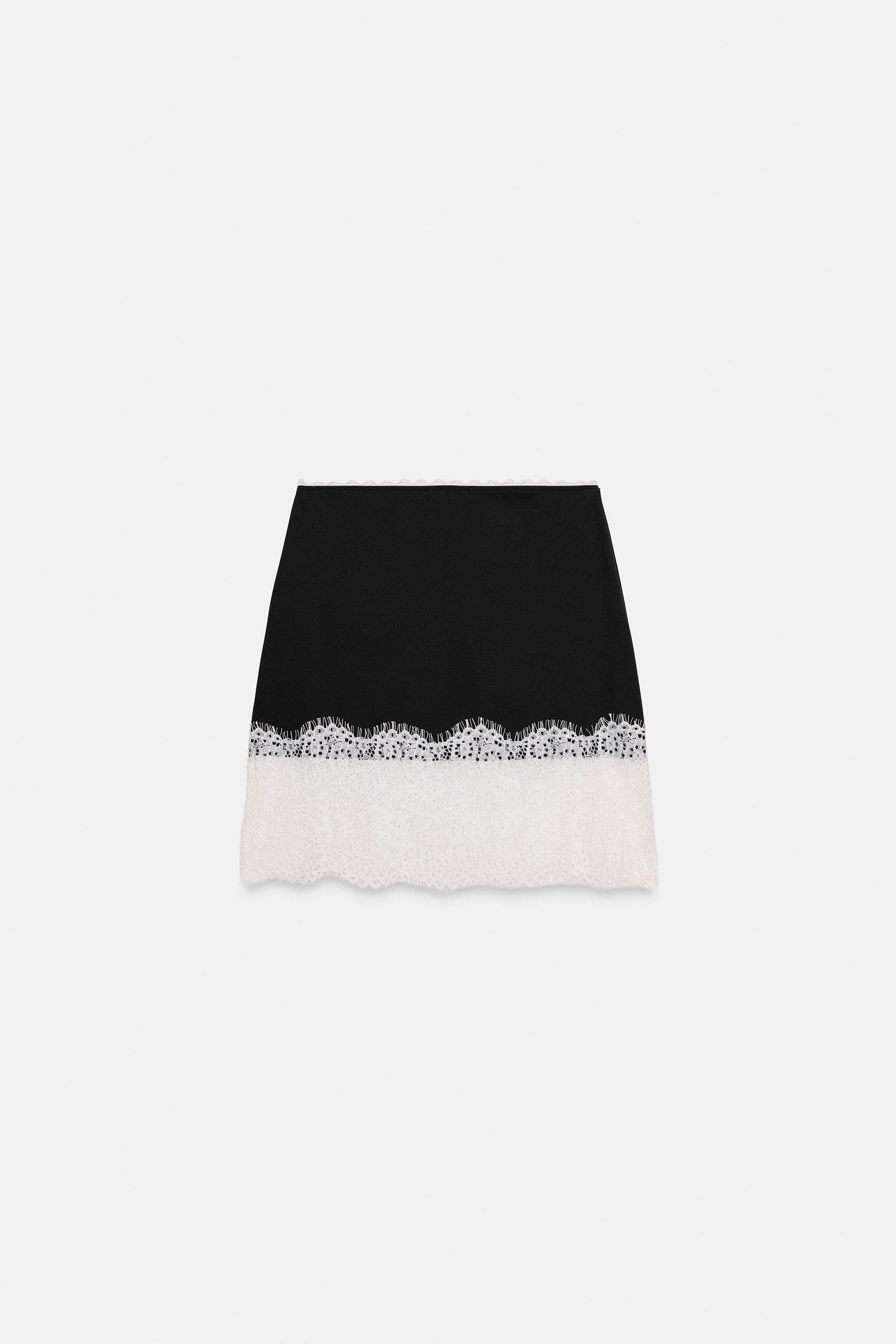 COMBINATION LACE MINI SKIRT