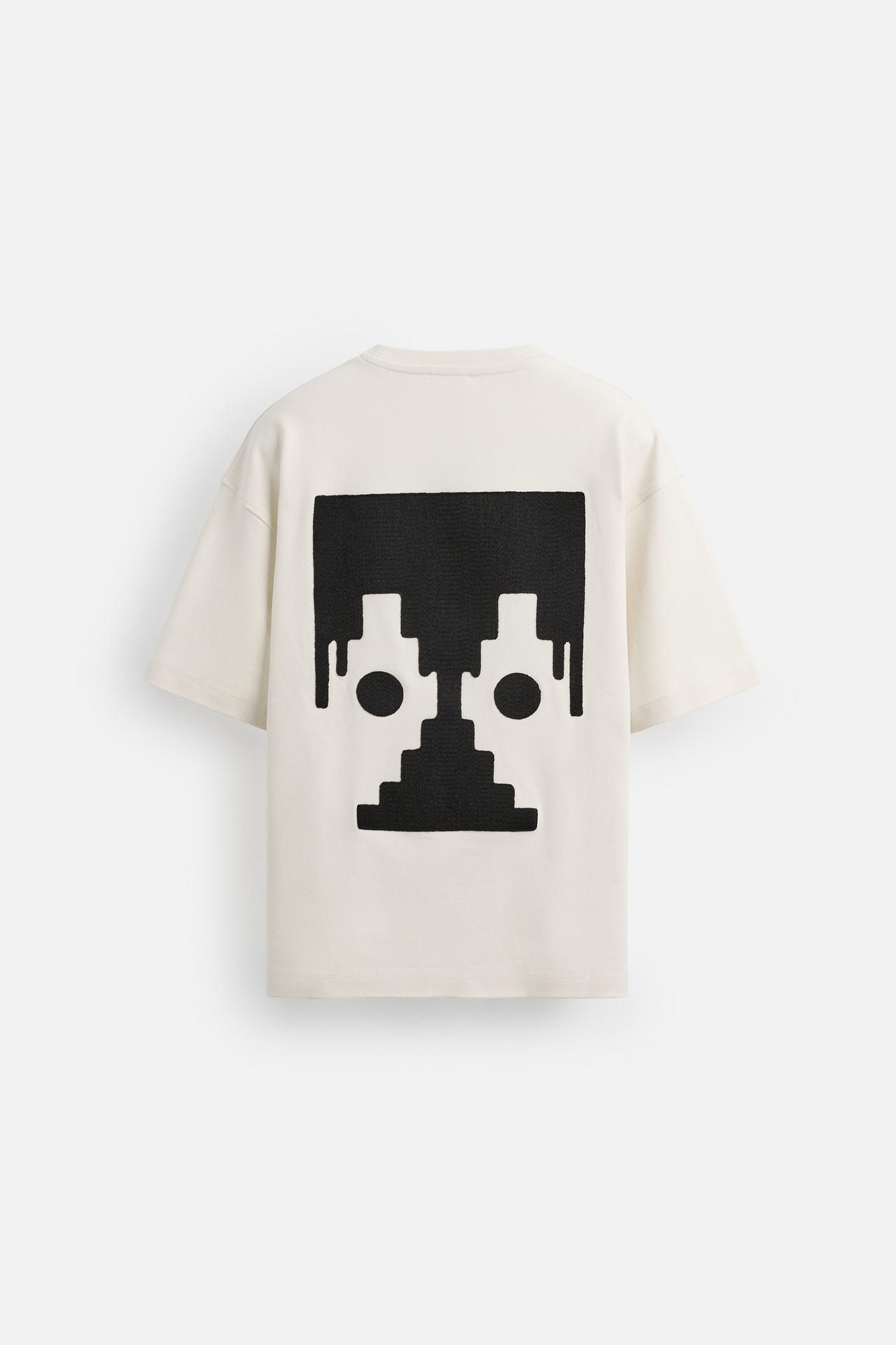 INTERLOCK EMBROIDERED SWEATSHIRT - Oyster-white by Zara