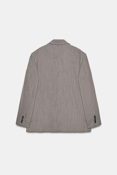 Zara OVERSIZED WOOL BLAZER ZW COLLECTION - Beige-brown