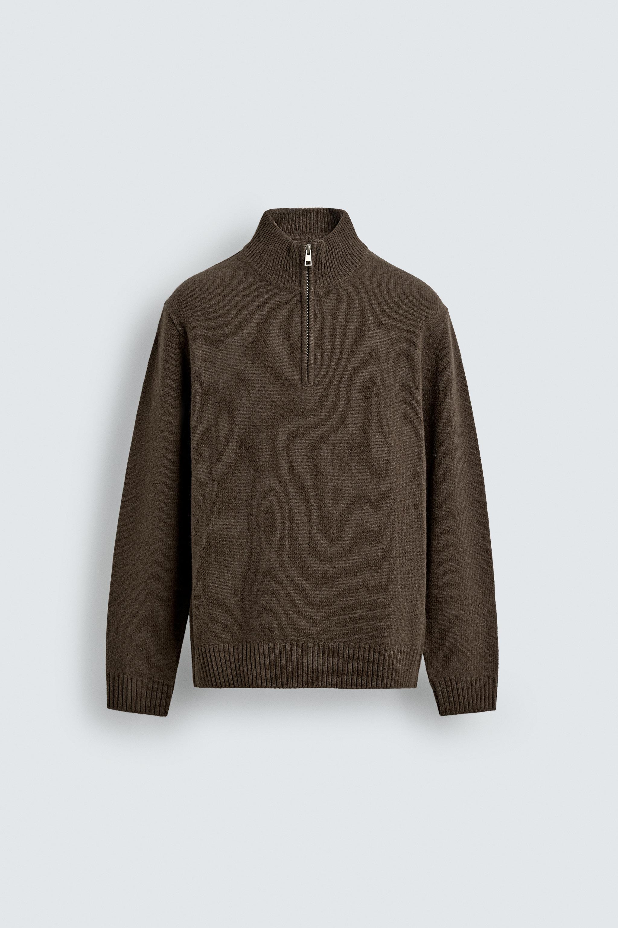 100% WOOL QUARTER-ZIP JUMPER