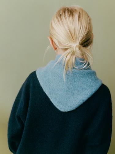 ТРИКУТНА ШИЙНА ХУСТКА ЗІ 100% КАШЕМІРУ - Синьо-глинястий Zara