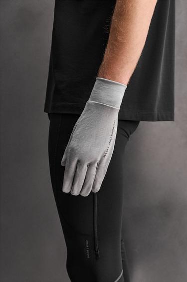 GUANTES RUNNING MEZCLA LANA - Gris perla de Zara