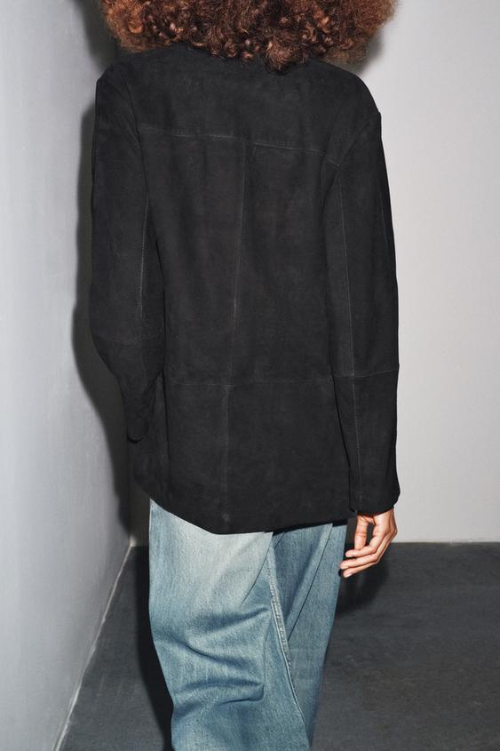LIMITED EDITION ZW COLLECTION 100% SUEDE OVERSIZE BLAZER