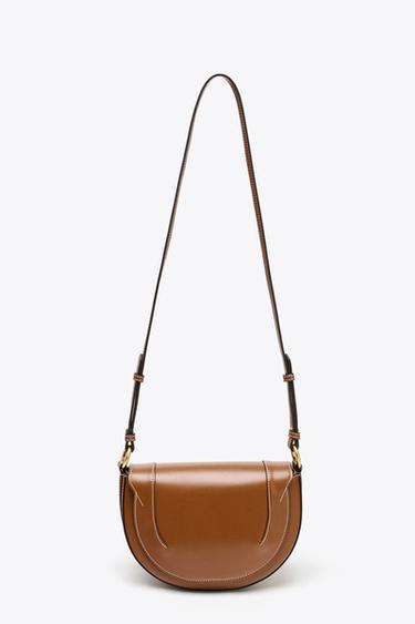 SAC BANDOULIÈRE SURPIQÛRES CANVAS - Marron foncé de Zara - Image 5