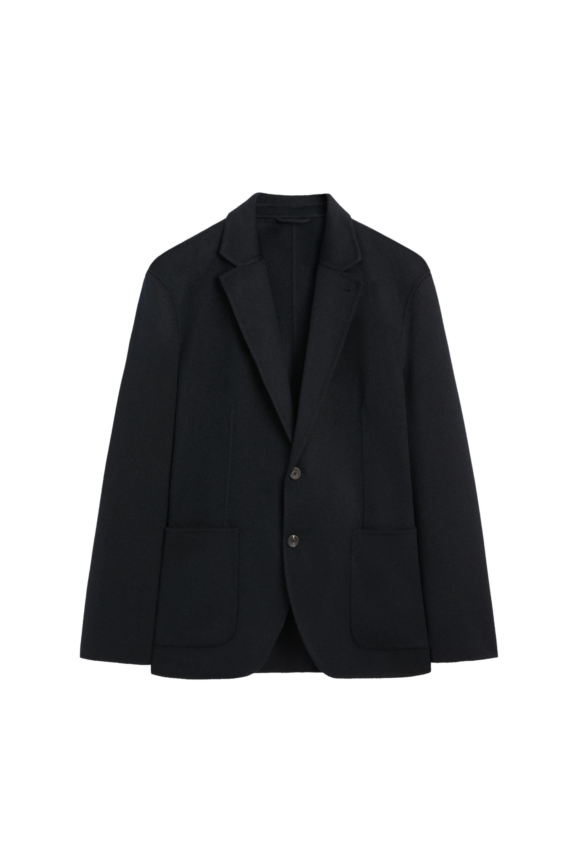 Double-faced wool blend blazer — Deep blue