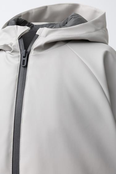 RUBBERISED WATER-RESISTANT RAINCOAT - Ice by Zara - Image 4
