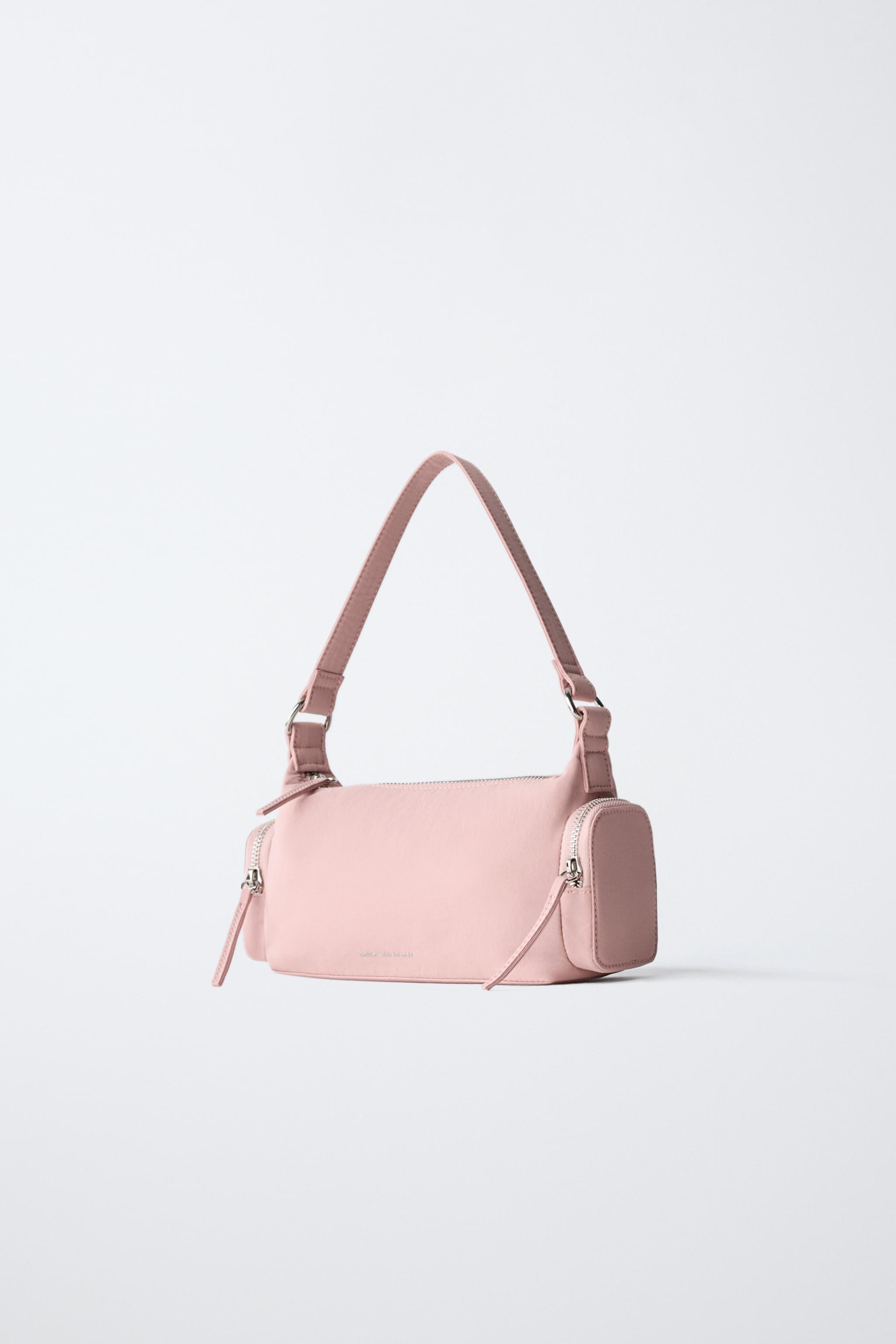 SHOULDER BAG WITH POCKETS — Pink (alternate view)