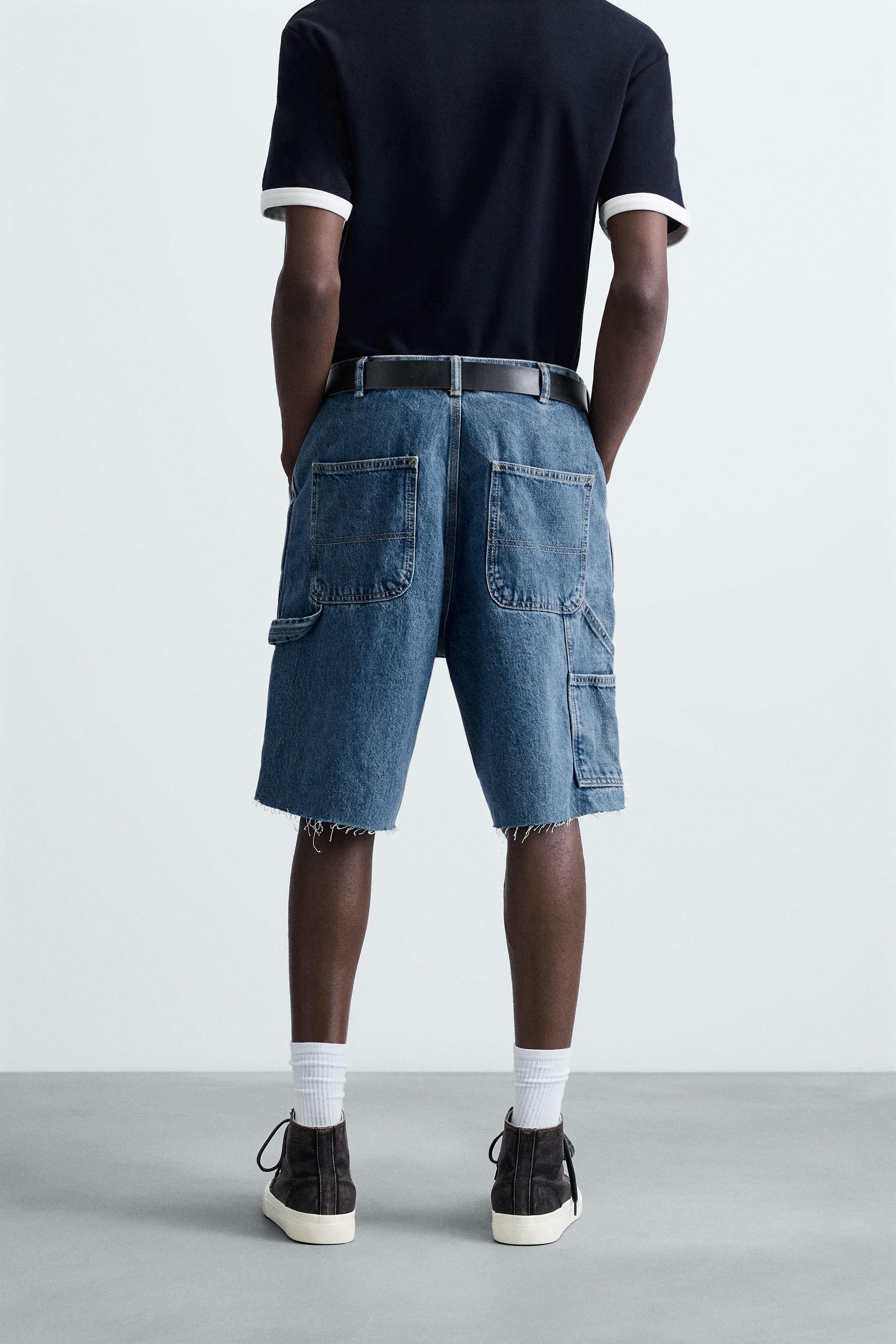 CARPENTER POCKET DENIM BERMUDA SHORTS