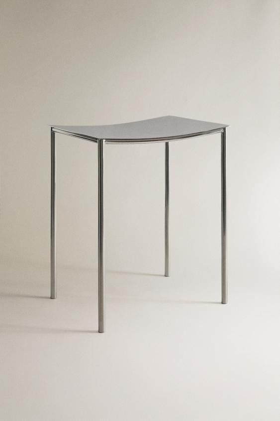 STAINLESS STEEL STOOL - Silver by Zara - Image 0