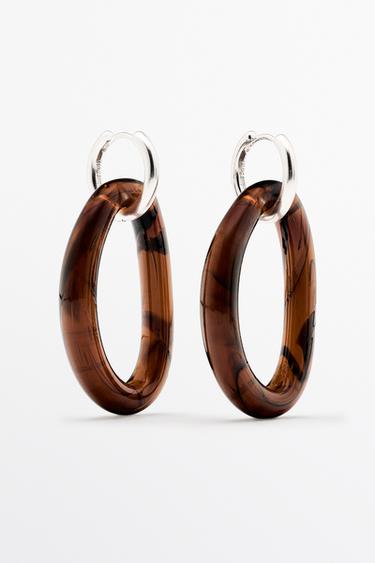 Pendientes aro vidrio - Caramelo de Zara - Imagen 0