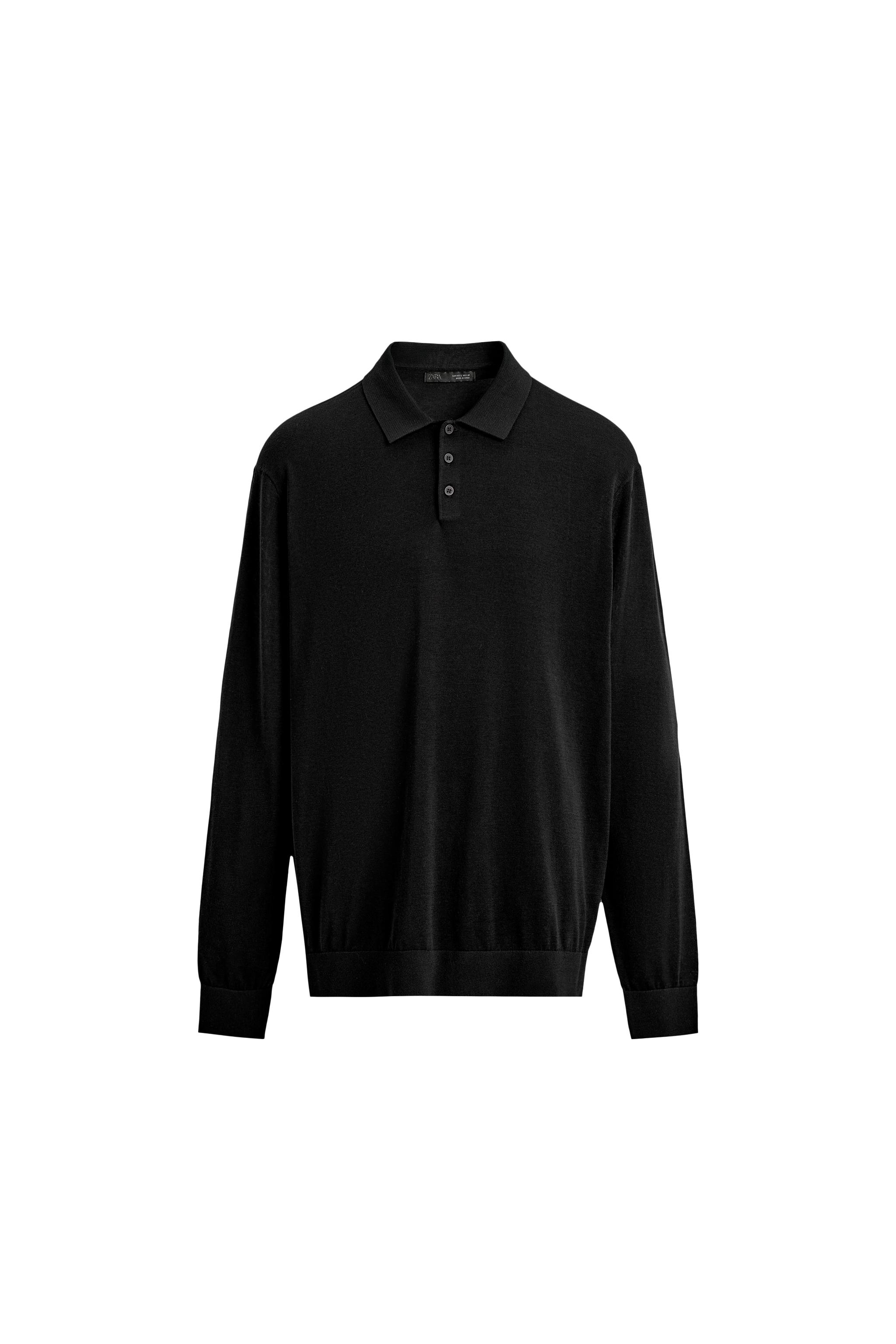 POLO DE MALHA ALGODÃO - SEDA - Azul-marinho | ZARA Brasil