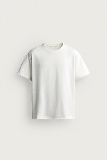 Zara BAZIČNA MAJICA MEDIUM WEIGHT /02 – Bijela